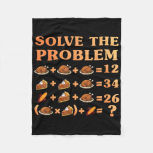 67 Six Seven Meme Math Thanksgiving Equation Logic Fleece Blanket