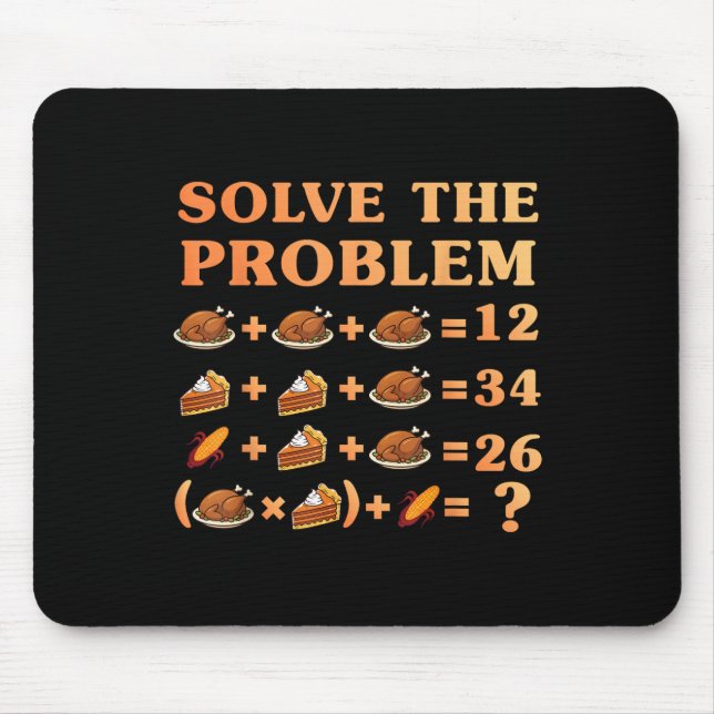 67 Six Seven Meme Math Thanksgiving Equation Logic Mouse Pad (Front)