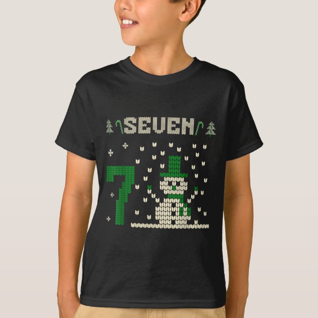67 Six Seven Meme Snowman Christmas Couple Matchin T-Shirt (Front)