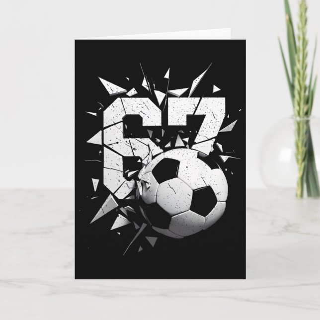 67 Six Seven Soccer Gen Alpha Brainrot Meme  Card (Front)