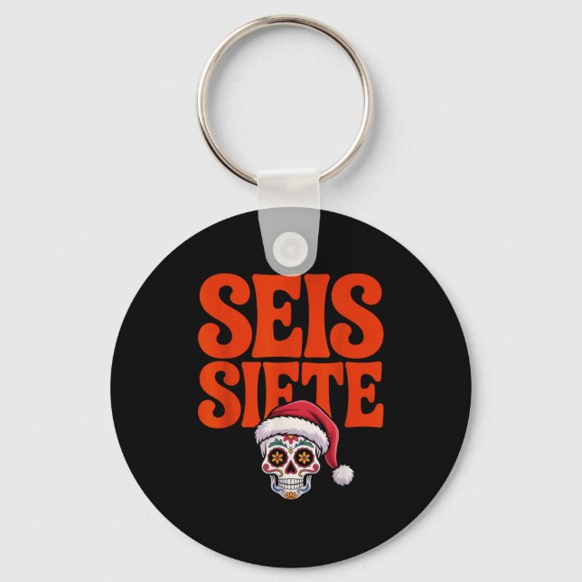 67 Six Seven Spanieacher Bilingual Seis Siete Chri Keychain (Front)