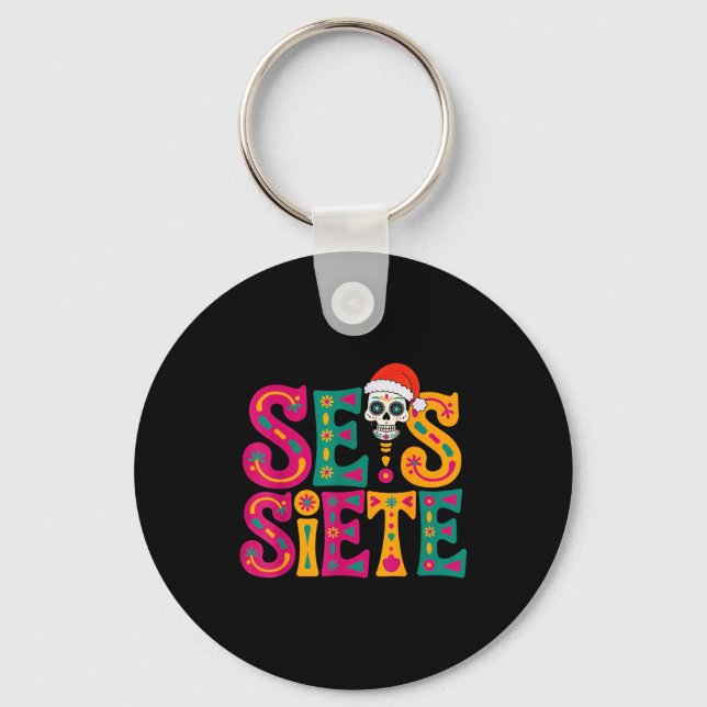 67 Six Seven Spanieacher Bilingual Seis Siete Chri Keychain (Front)
