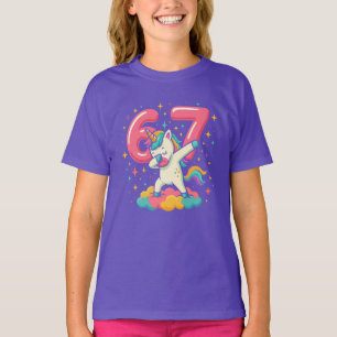 67 Six Seven Unicorn Retro Pop Culture T-Shirt