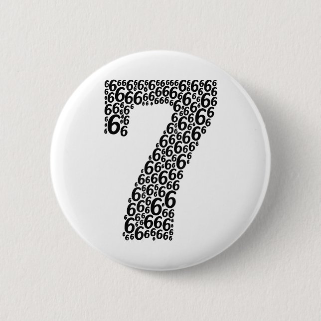 67 Sixty Seven Halloween Costume Design Funny 6 7  Button (Front)