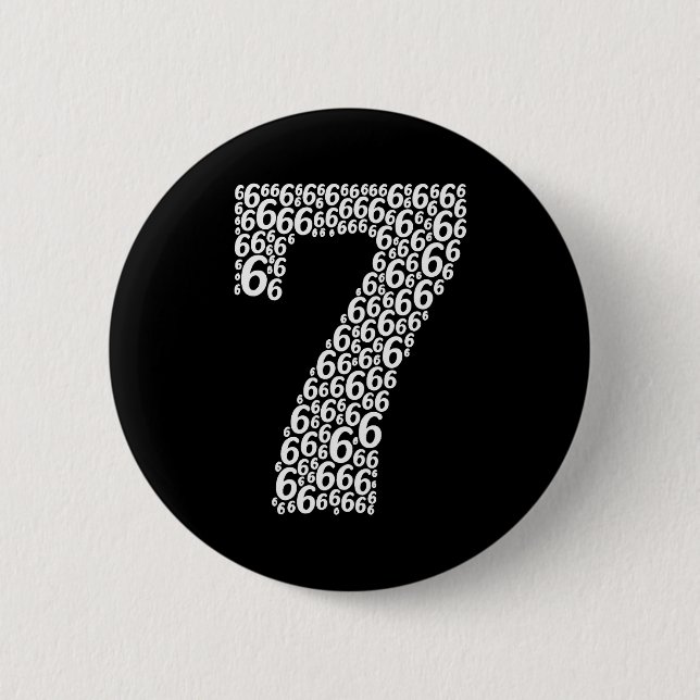 67 Sixty Seven Halloween Costume Design Funny 6 7  Button (Front)