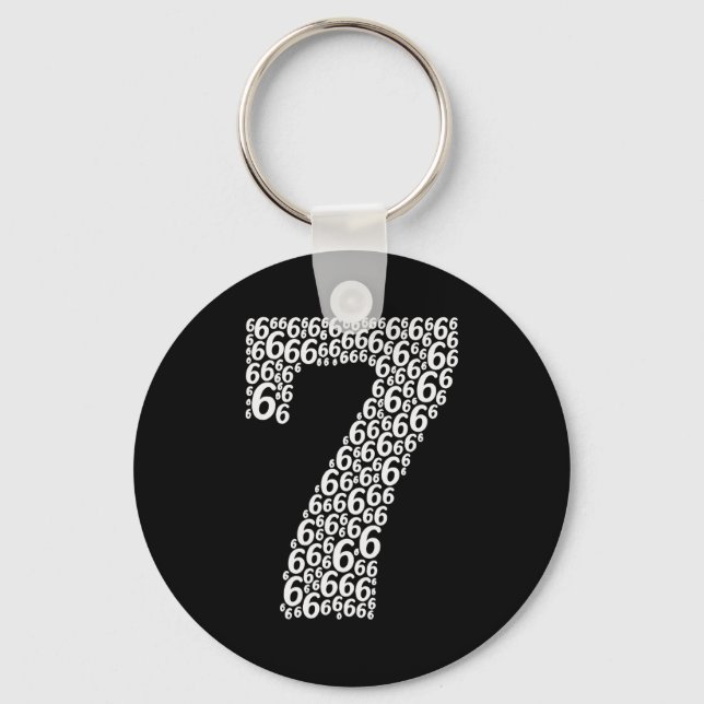 67 Sixty Seven Halloween Costume Design Funny 6 7  Keychain (Front)
