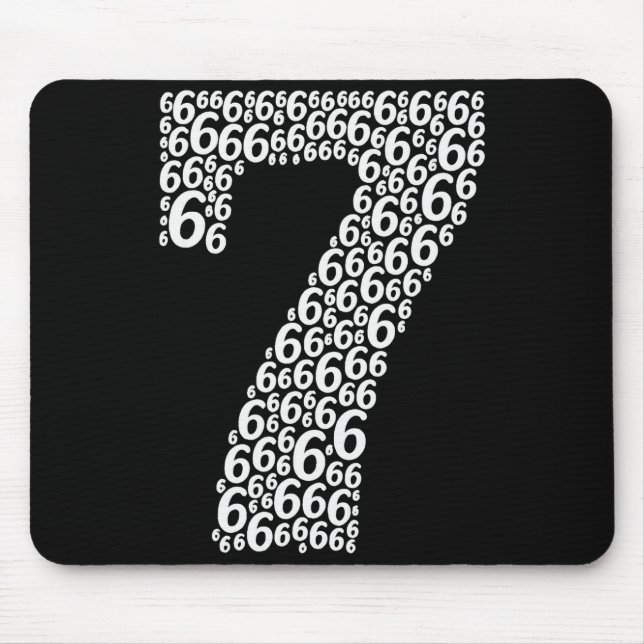 67 Sixty Seven Halloween Costume Design Funny 6 7  Mouse Pad (Front)