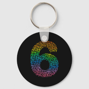 67 Sixty Seven Halloween Costume Rainbow Funny 6 7 Keychain