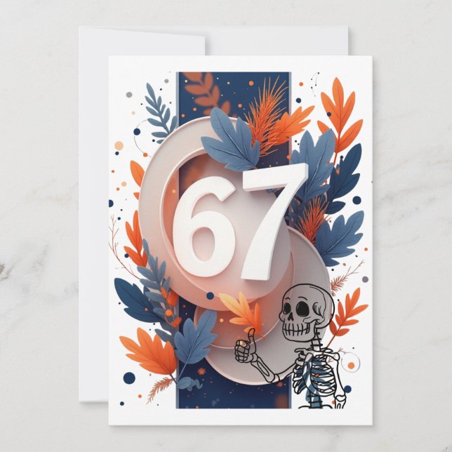 67 Skeleton Hand Halloween Invitation (Front)