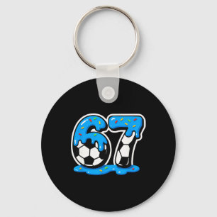 67 Soccer Ice Cream Drip Brain Rot Meme  Keychain