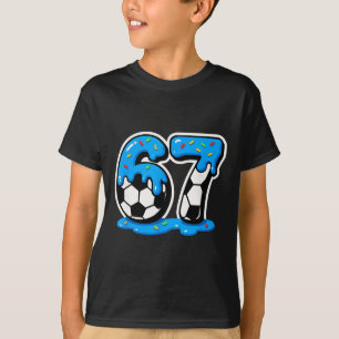 67 Soccer Ice Cream Drip Brain Rot Meme T-Shirt