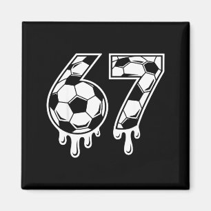 67 Soccer Ice Cream Drip Gen Alpha Six Seven Meme Magnet