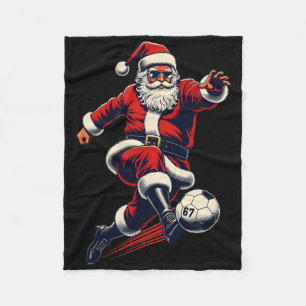 67 Soccer Santa Six Seven Meme Christmas Sport Men Fleece Blanket