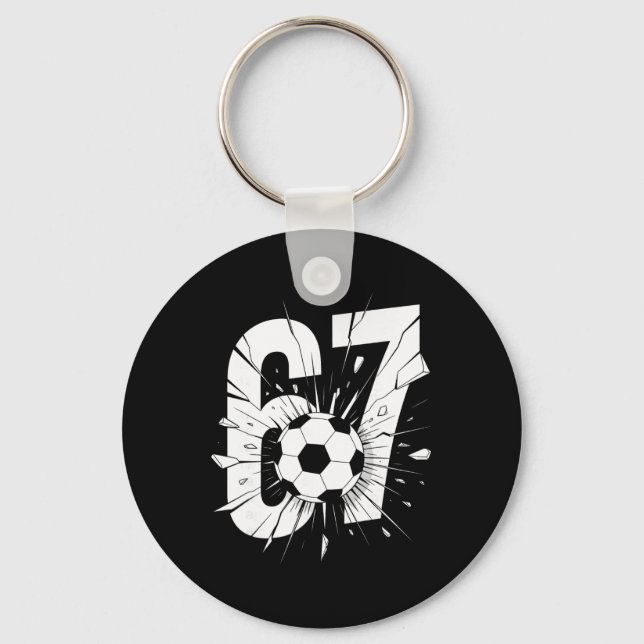 67 Soccer Six Seven 6 7 Meme 67 _2  Keychain (Front)