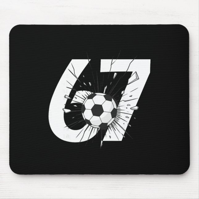 67 Soccer Six Seven 6 7 Meme 67 _3  Mouse Pad (Front)