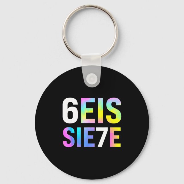 67 Spanish Meme Seis Siete Six Seven Funny Spaniea Keychain (Front)