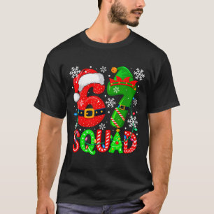 67 Squad Christmas Santa Elf Colorful Costume Kids T-Shirt