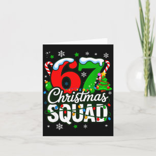 67 Squad Teacher Christmas Funny Holiday Clroom Cr Card