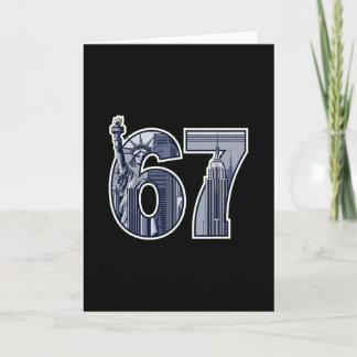 67 Statue Liberty Empire State Graphic Card