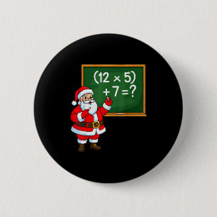 67 Teacher Christmas Santa Six Seven Meme Brainrot Button