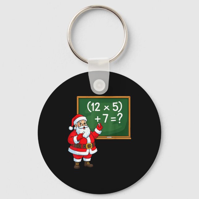 67 Teacher Christmas Santa Six Seven Meme Brainrot Keychain (Front)