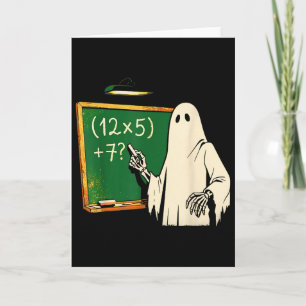 67 Teacher Halloween Ghost Six Seven Meme Brainrot Card