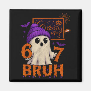 67 Teacher Halloween Ghost Six Seven Meme Math Equ Magnet