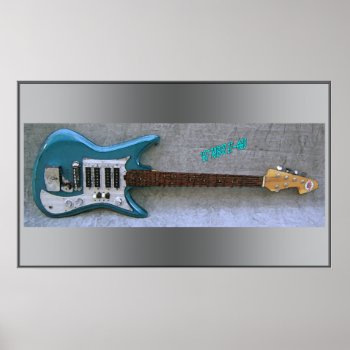 '67 Teisco Guitar Print by slowtownemarketplace at Zazzle