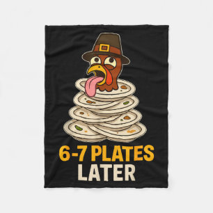 67 Thanksgiving Funny Turkey 6-7 Meme Six Seven Bo Fleece Blanket