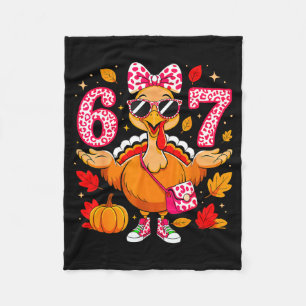 67 Thanksgiving Funny Turkey Thanksgiving 67 Turke Fleece Blanket