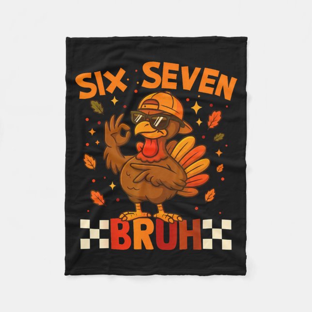 67 Thanksgiving Funny Turkey Thanksgiving 67 Turke Fleece Blanket (Front)
