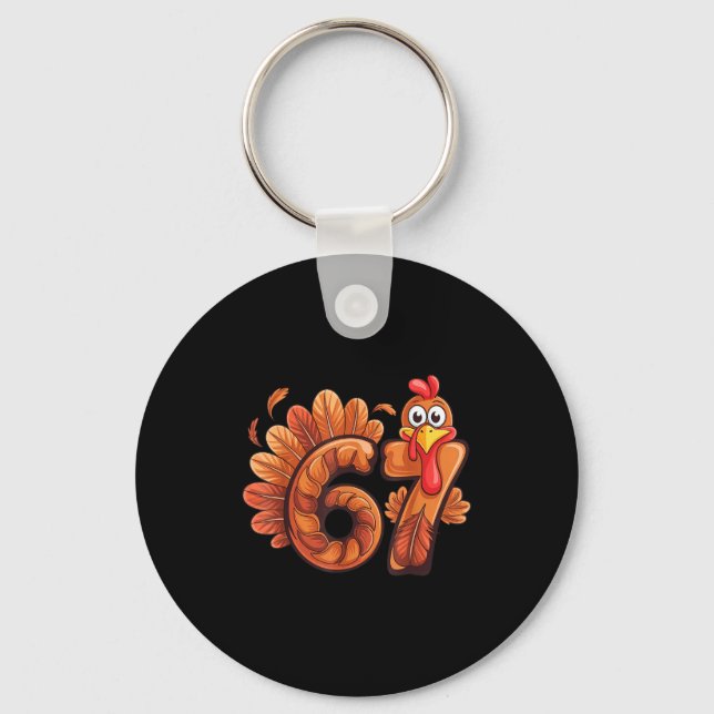 67 Thanksgiving Turkey  Keychain (Front)