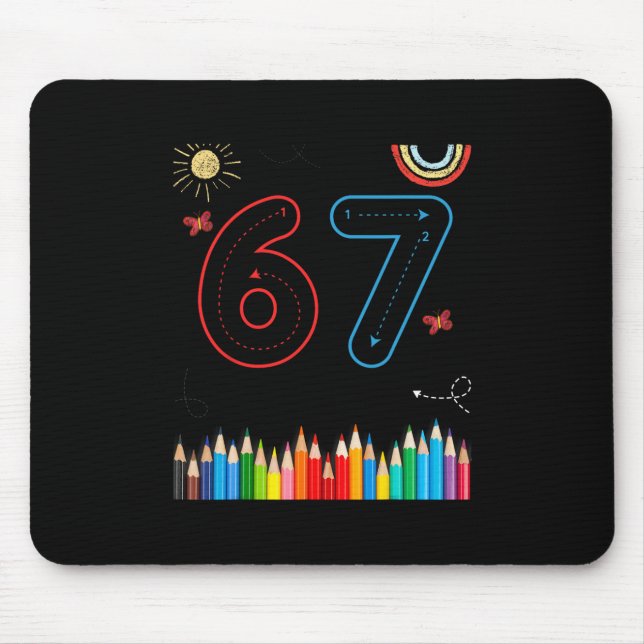 67 Tracing Funny Meme Elementary School Teachers  Mouse Pad (Front)