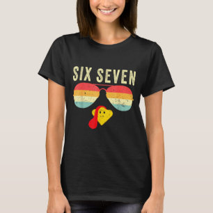 67 Turkey Face Sungles Funny Six Seven Thanksgivin T-Shirt