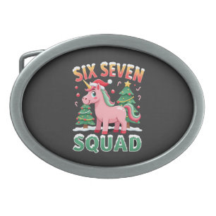 67 Unicorn Christmas Dabbing for Girls Kids 6 7 Me Belt Buckle