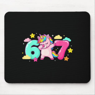 67 Unicorn For Girls 67 Meme Girls Six Seven Funny Mouse Pad