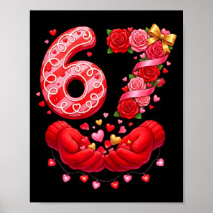 67 Valentine 6 7 Meme Pajamas Holiday Gen Alpha Sl Poster