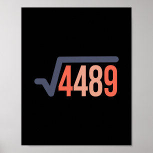 67 Vintage Funny Meme Square Root 4489 Slang Math Poster