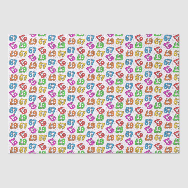 "67" Viral Confetti Tissue Paper (Front)