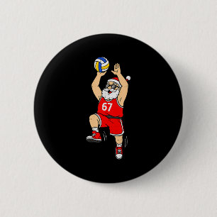 67 Volleyball Santa Six Seven Meme Christmas Srt M Button