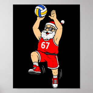 67 Volleyball Santa Six Seven Meme Christmas Srt M Poster