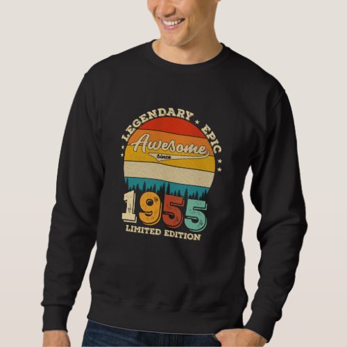 67 Year Old Awesome Since 1955 67th Birthday Gift Sweatshirt