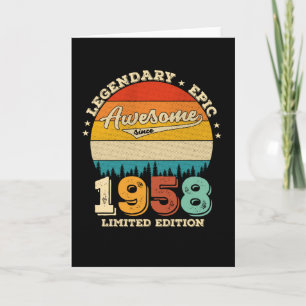 67 Year Old Bday 1958 Awesome 67th Birthday Gift Card