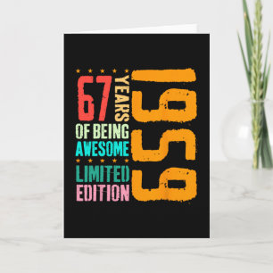 67 Years Old Bday Decorations 1959 67th Birthday Card
