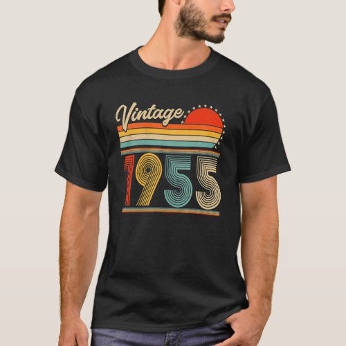 67 Years Old Gift Vintage Legends Born In 1955 T_Shirt