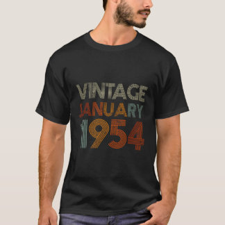 67 Years Old Retro Birthday Gift Vintage January 1 T-Shirt