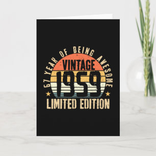 67 Years Old Vintage 1959 67th Birthday Gifts Men Card