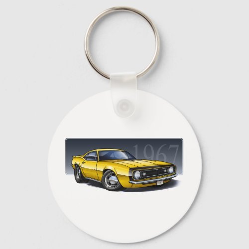 67_Yellow_Bpng Keychain