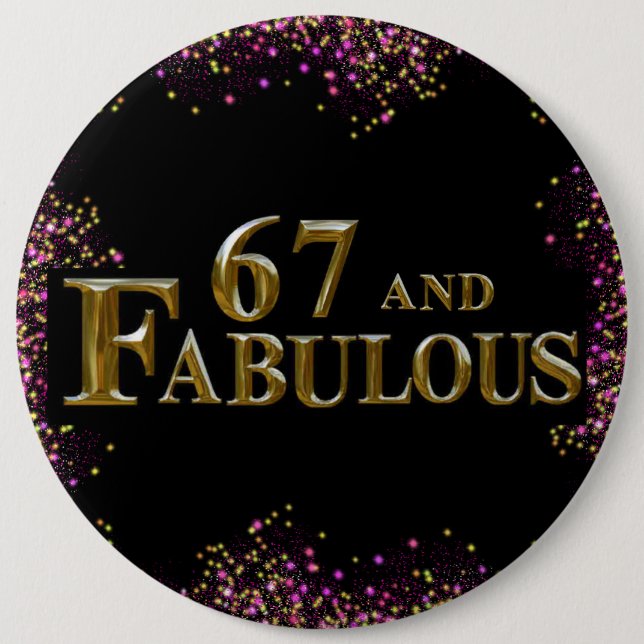67th Birthday  Button (Front)