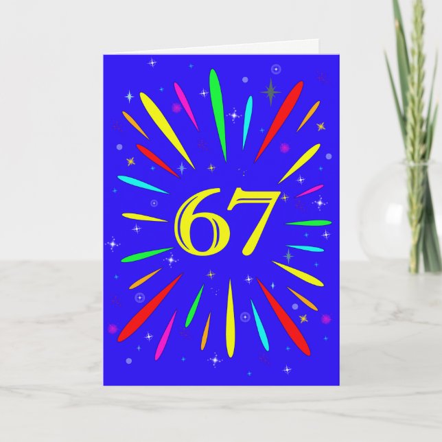 67th Birthday Explosion Card (Front)